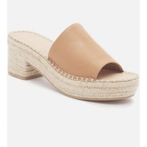 Soludos Women's Laguna Mule Sandals Camel/Tan Leather Upper Slip on US 8 New